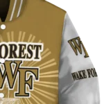 custom wake forest demon deacons ferris arena gold white varsity jacket best selling.webp