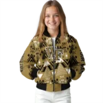 custom wake forest demon deacons pyramid shapes gold bomber jacket best selling