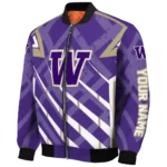 custom washington huskies chevron angles purple bomber jacket best selling