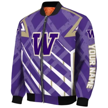 custom washington huskies chevron angles purple bomber jacket best selling