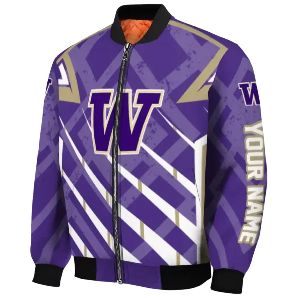 custom washington huskies chevron angles purple bomber jacket best selling