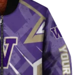 custom washington huskies chevron angles purple bomber jacket best selling