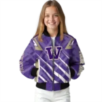 custom washington huskies chevron angles purple bomber jacket best selling