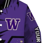 custom washington huskies hexagon cluster purple black varsity jacket best selling.webp