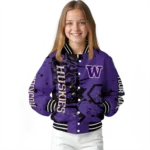 custom washington huskies hexagon cluster purple black varsity jacket best selling.webp