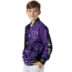 custom washington huskies hexagon cluster purple black varsity jacket best selling.webp