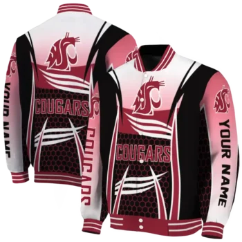 custom washington state cougars mesh effect crimson black varsity jacket fashion forward.webp