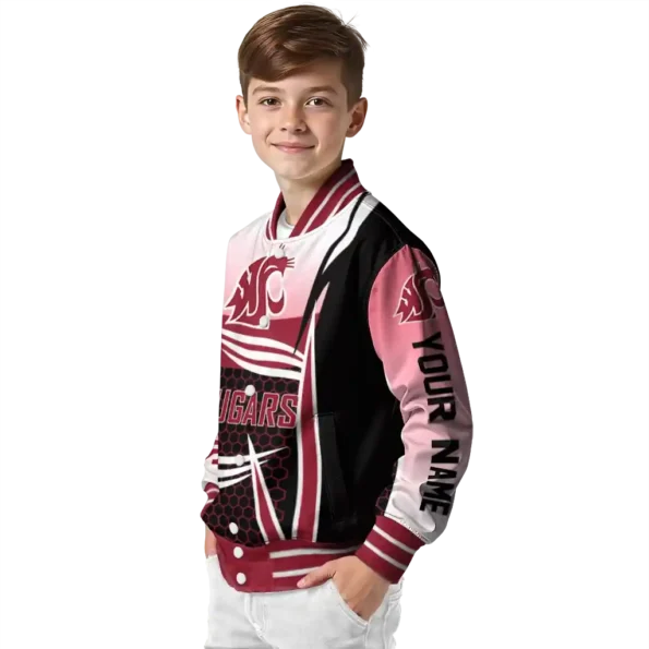custom washington state cougars mesh effect crimson black varsity jacket trendy.webp