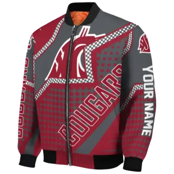 custom washington state cougars star burst crimson bomber jacket best selling