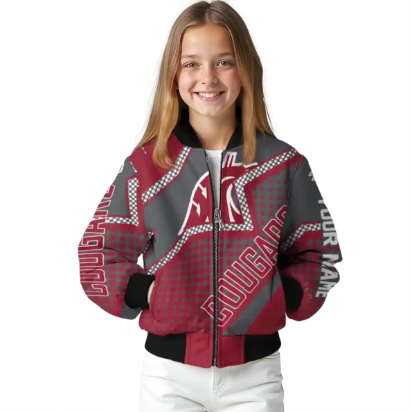 custom washington state cougars star burst crimson bomber jacket top rated