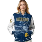 custom west virginia mountaineers ferris arena blue white varsity jacket best selling.webp