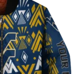 custom west virginia mountaineers pyramid shapes blue bomber jacket best selling