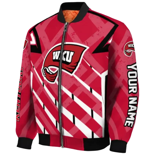 custom western kentucky hilltoppers chevron angles red bomber jacket best selling
