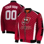 custom western kentucky hilltoppers hexagon grid red bomber jacket best selling