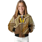 custom western michigan broncos star burst brown bomber jacket best selling