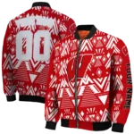 custom wisconsin badgers pyramid shapes red bomber jacket best selling