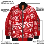 custom wisconsin badgers pyramid shapes red bomber jacket best selling