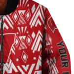 custom wisconsin badgers pyramid shapes red bomber jacket best selling