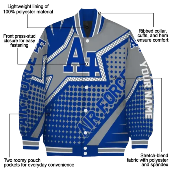 customized air force falcons star burst blue varsity jacket new arrival.webp
