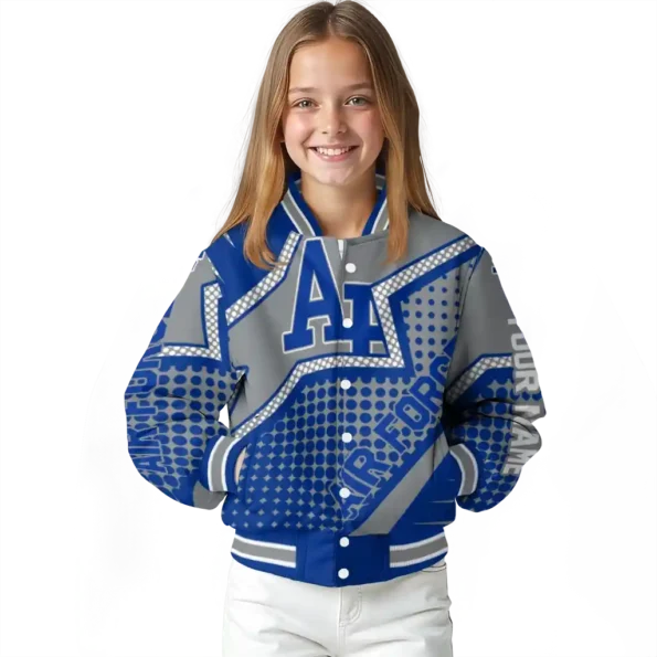 customized air force falcons star burst blue varsity jacket top rated.webp