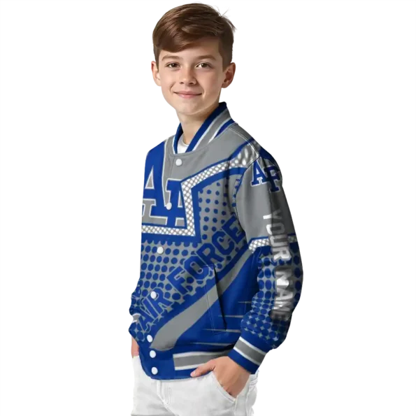 customized air force falcons star burst blue varsity jacket trendy.webp