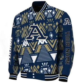customized akron zips pyramid shapes blue varsity jacket best selling.webp