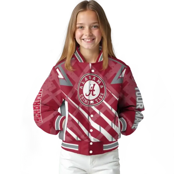 customized alabama crimson tide chevron angles crimson varsity jacket top rated.webp