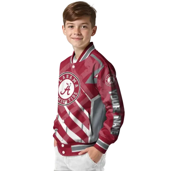customized alabama crimson tide chevron angles crimson varsity jacket trendy.webp