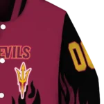 customized arizona state sun devils flame border maroon black varsity jacket best selling.webp