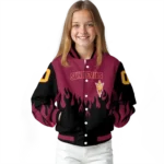 customized arizona state sun devils flame border maroon black varsity jacket best selling.webp