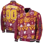customized arizona state sun devils pyramid shapes maroon varsity jacket best selling.webp