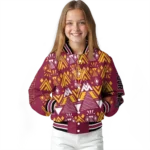customized arizona state sun devils pyramid shapes maroon varsity jacket best selling.webp