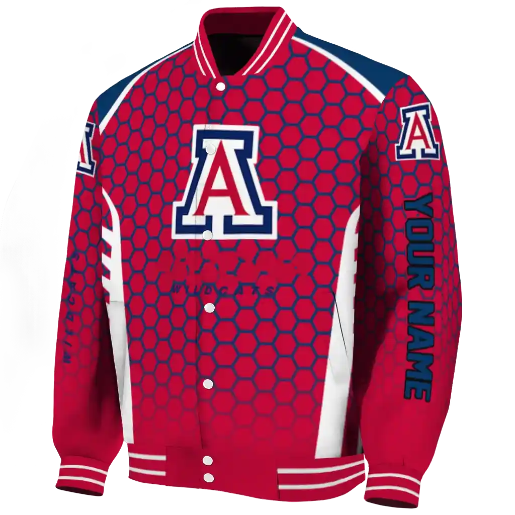customized arizona wildcats hexagon grid red varsity jacket best selling.webp customized arizona wildcats hexagon grid red varsity jacket best selling.webp