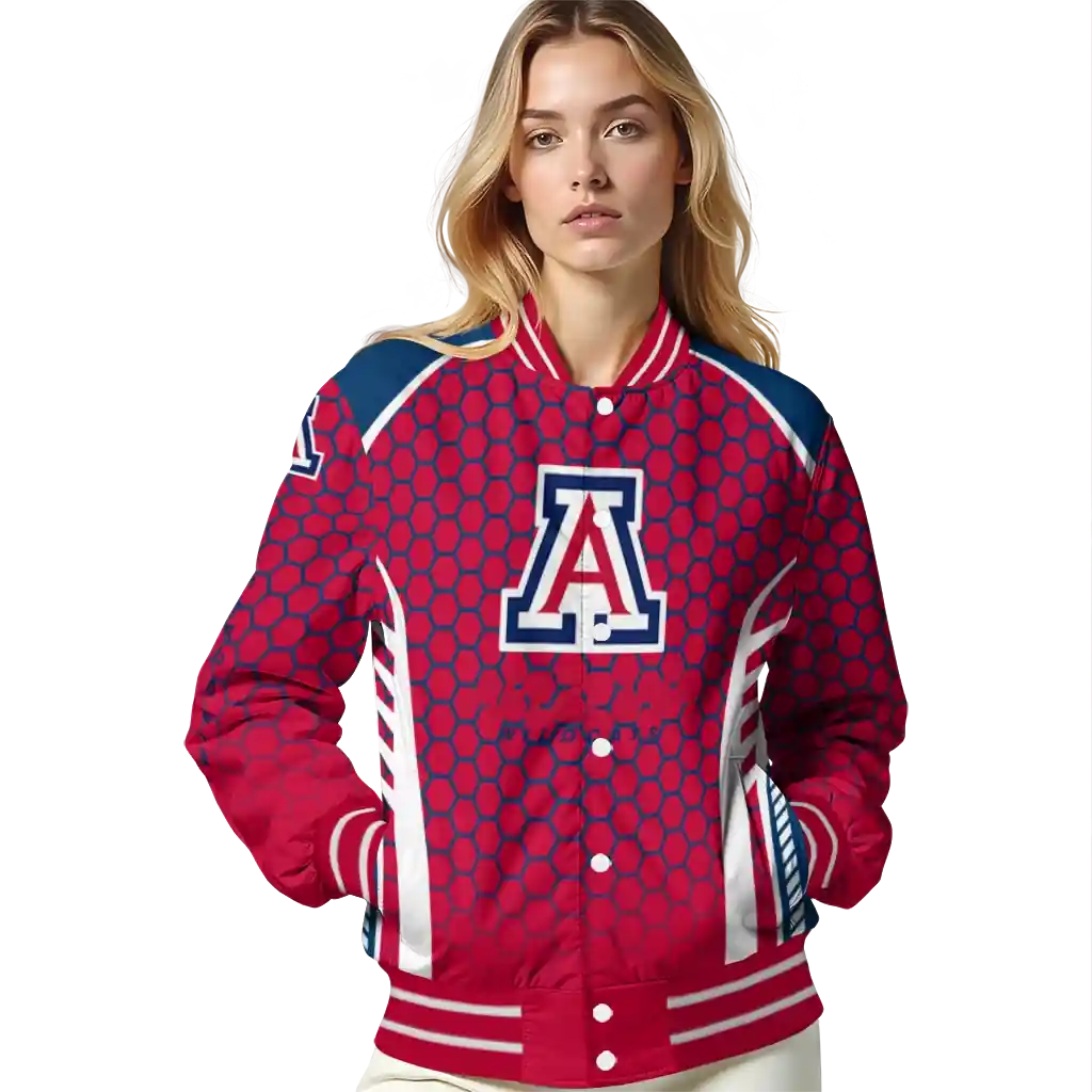 customized arizona wildcats hexagon grid red varsity jacket latest model.webp customized arizona wildcats hexagon grid red varsity jacket latest model.webp