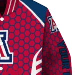 customized arizona wildcats hexagon grid red varsity jacket best selling.webp