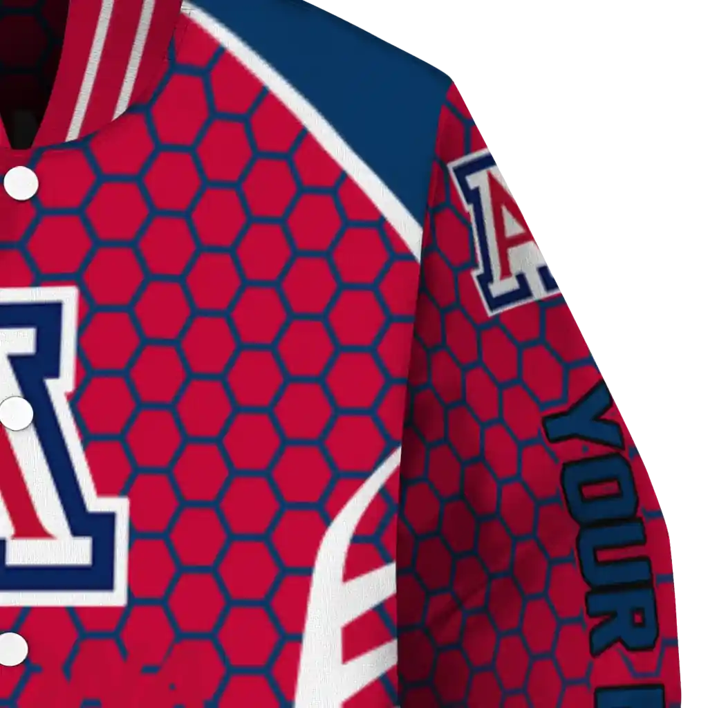 customized arizona wildcats hexagon grid red varsity jacket premium grade.webp customized arizona wildcats hexagon grid red varsity jacket premium grade.webp
