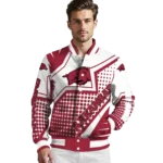 customized arkansas razorbacks star burst red varsity jacket best selling.webp