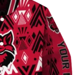 customized arkansas state red wolves pyramid shapes scarlet varsity jacket best selling.webp