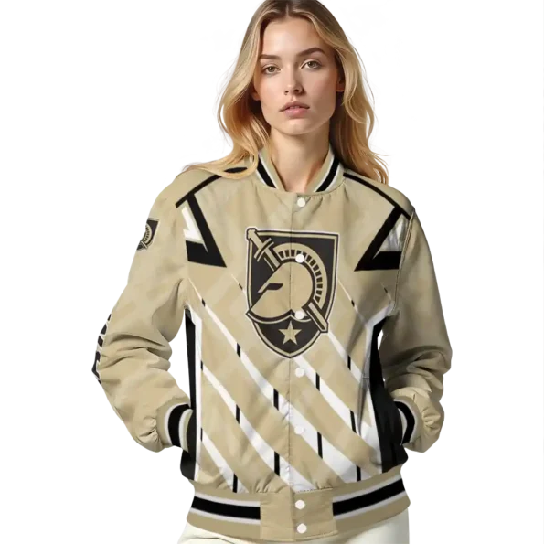 customized army black knights chevron angles gold varsity jacket latest model.webp