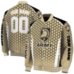customized army black knights hexagon grid gold varsity jacket best selling.webp
