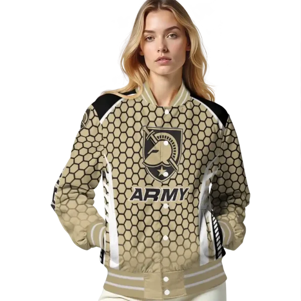 customized army black knights hexagon grid gold varsity jacket latest model.webp