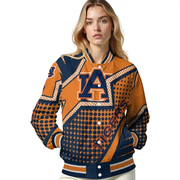 customized auburn tigers star burst navy blue varsity jacket latest model.webp