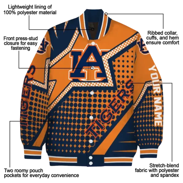 customized auburn tigers star burst navy blue varsity jacket new arrival.webp