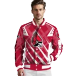 customized ball state cardinals chevron angles red varsity jacket best selling.webp