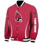 customized ball state cardinals chevron arrow red varsity jacket best selling.webp