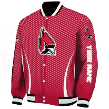 customized ball state cardinals chevron arrow red varsity jacket best selling.webp