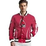 customized ball state cardinals chevron arrow red varsity jacket best selling.webp