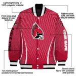 customized ball state cardinals chevron arrow red varsity jacket best selling.webp