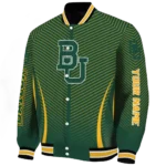 customized baylor bears chevron arrow green varsity jacket best selling.webp