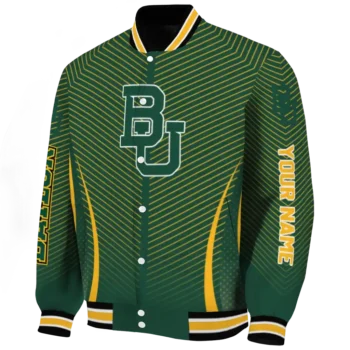 customized baylor bears chevron arrow green varsity jacket best selling.webp